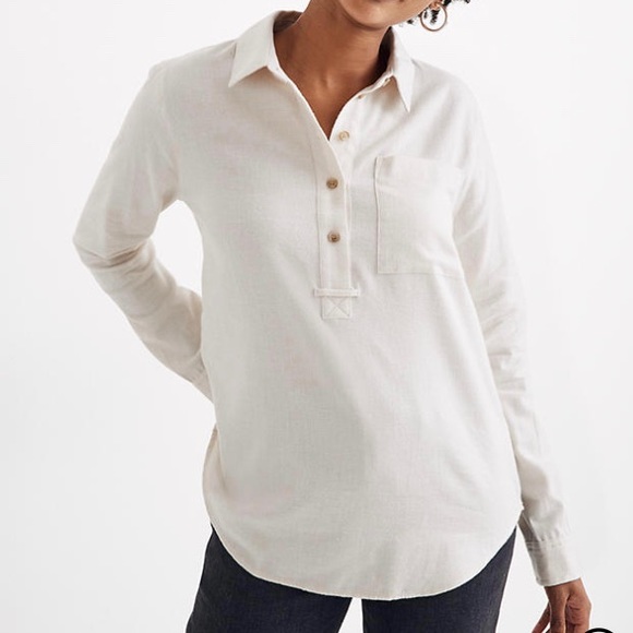 Madewell Tops - Madewell Flannel Classic Ex-Boyfriend Popover Top